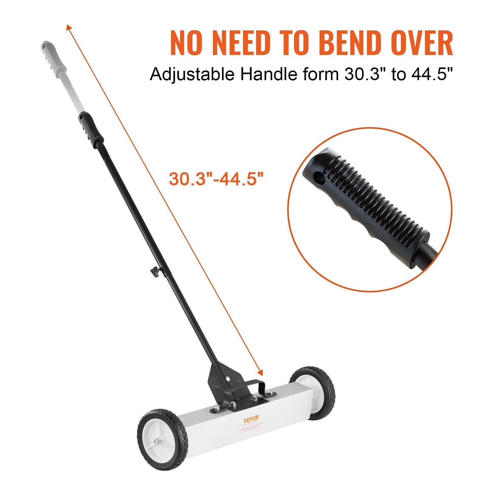 22.6 kg Rolling Magnetic Sweeper with Wheels, Push-Type Magnetic Pick Up Sweeper, Large Magnet Pickup Lawn V952-TLSCXQSQT2450BUQBV0