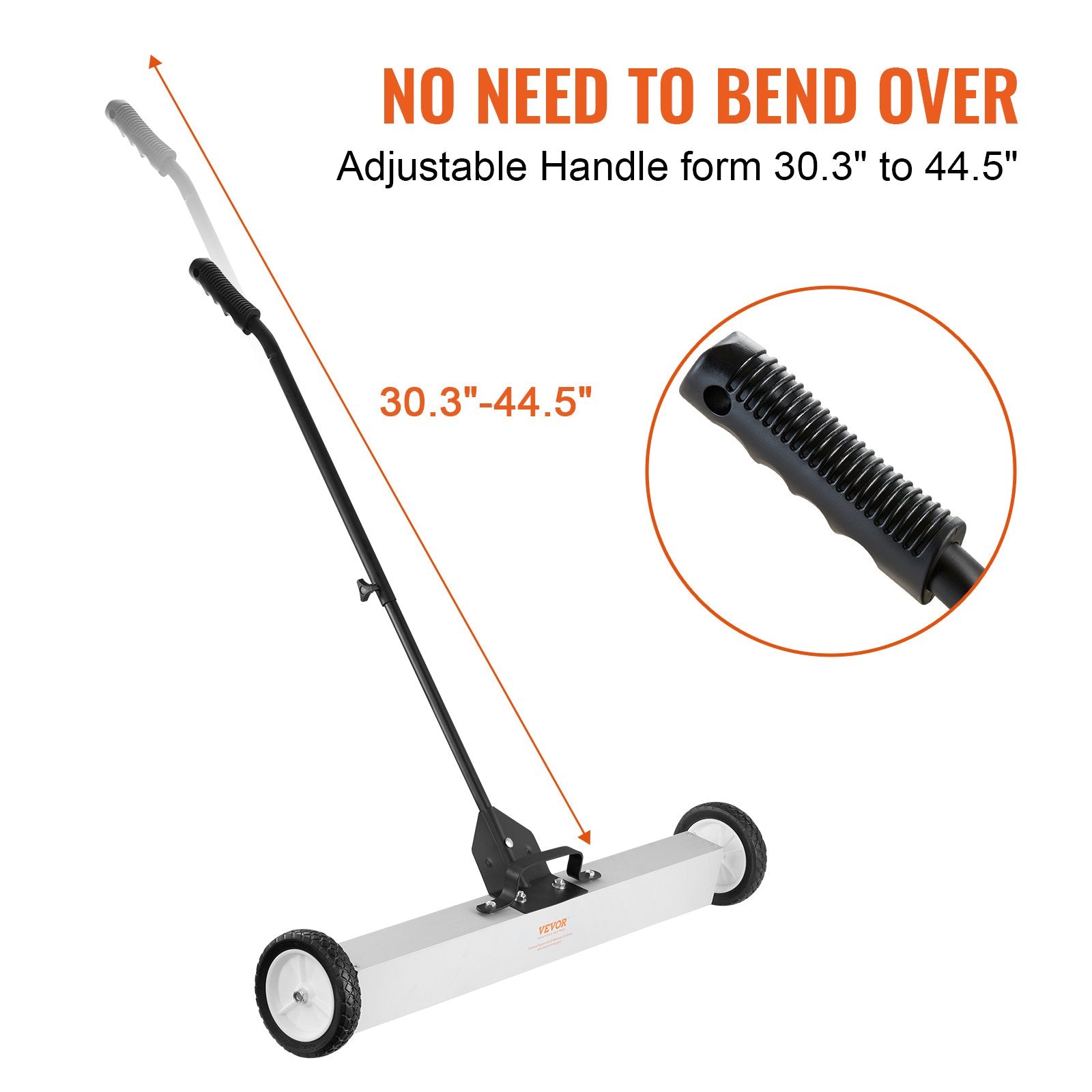 24.9 kg Rolling Magnetic Sweeper with Wheels,Push-Type Magnetic Pick Up Sweeper, Large Magnet Pickup Lawn V952-TLSCXQSQT36558SE0V0