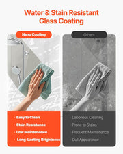 Bathtub Shower Door, 1422-1524 mm x 1524 mm, Semi-Frameless Double Sliding Tub Door, Semi-Frameless Bypass V952-TLYGM60W62HIYDJ1GV0