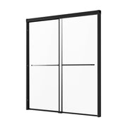 Bathtub Shower Door, 1422-1524 mm x 1524 mm, Semi-Frameless Double Sliding Tub Door, Semi-Frameless Bypass V952-TLYGM60W62HIYDJ1GV0
