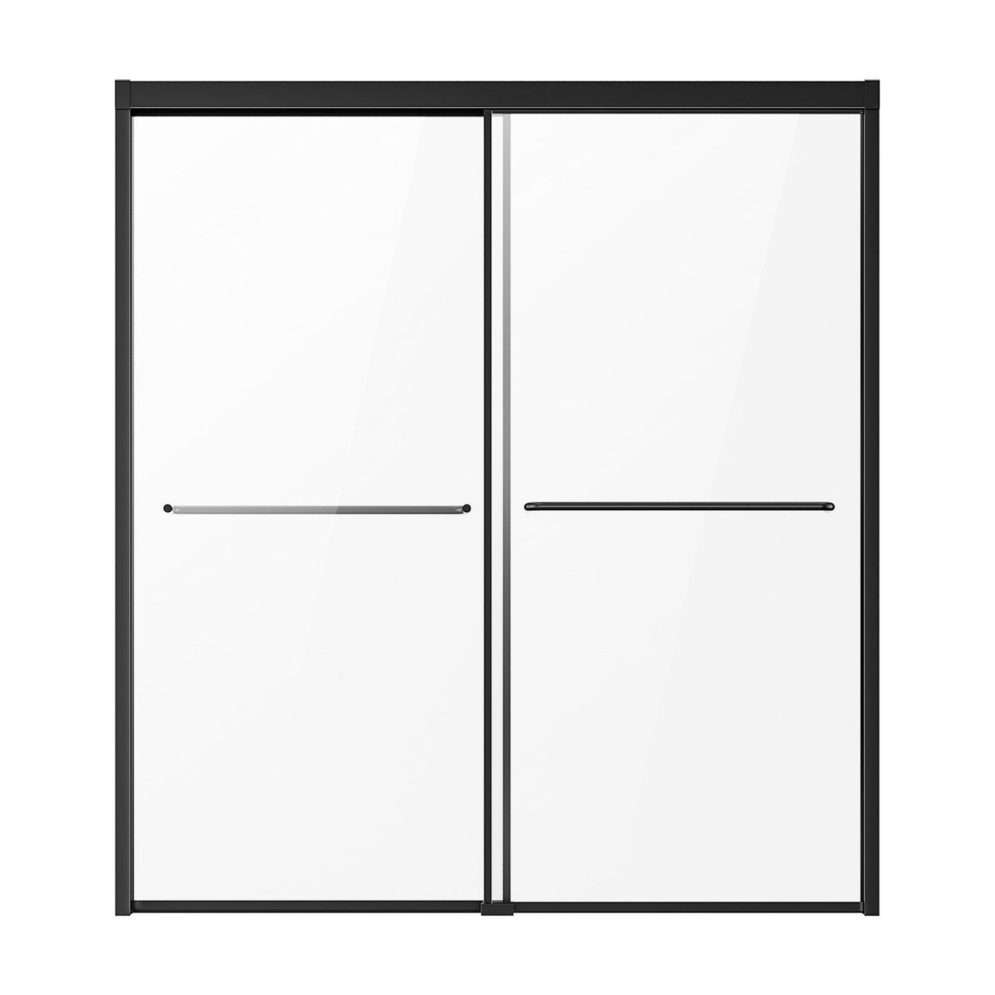 Bathtub Shower Door, 1422-1524 mm x 1524 mm, Semi-Frameless Double Sliding Tub Door, Semi-Frameless Bypass V952-TLYGM60W62HIYDJ1GV0