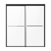 Bathtub Shower Door, 1422-1524 mm x 1524 mm, Semi-Frameless Double Sliding Tub Door, Semi-Frameless Bypass V952-TLYGM60W62HIYDJ1GV0