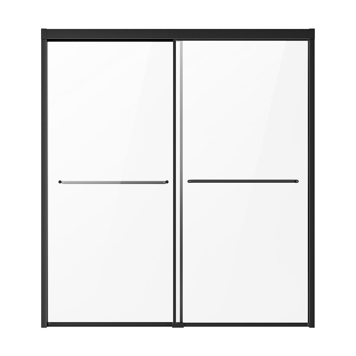 Bathtub Shower Door, 1422-1524 mm x 1524 mm, Semi-Frameless Double Sliding Tub Door, Semi-Frameless Bypass V952-TLYGM60W62HIYDJ1GV0