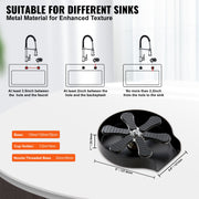 Glass Rinser, 10 Powerful Spraying Jets Rotating Cup Rinser for Sink, 304 Stainless Steel Faucet Cup Washer & V952-TMAZSXBQ304B1O045V0