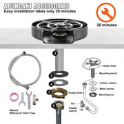 Glass Rinser 10-Hole 360 Rotating Stainless Steel Washer ABS Cup Holder V952-TMAZSXBQ304BO2L89V0