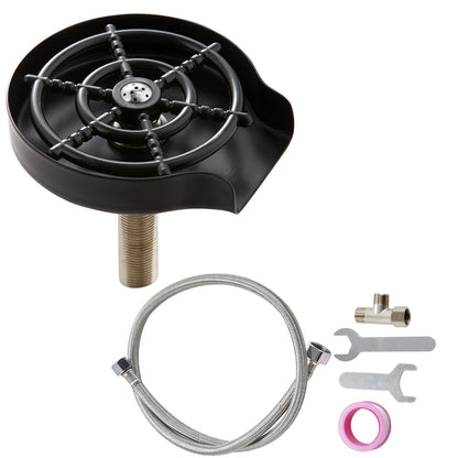 Glass Rinser 10-Hole 360 Rotating Stainless Steel Washer ABS Cup Holder V952-TMAZSXBQ304BO2L89V0