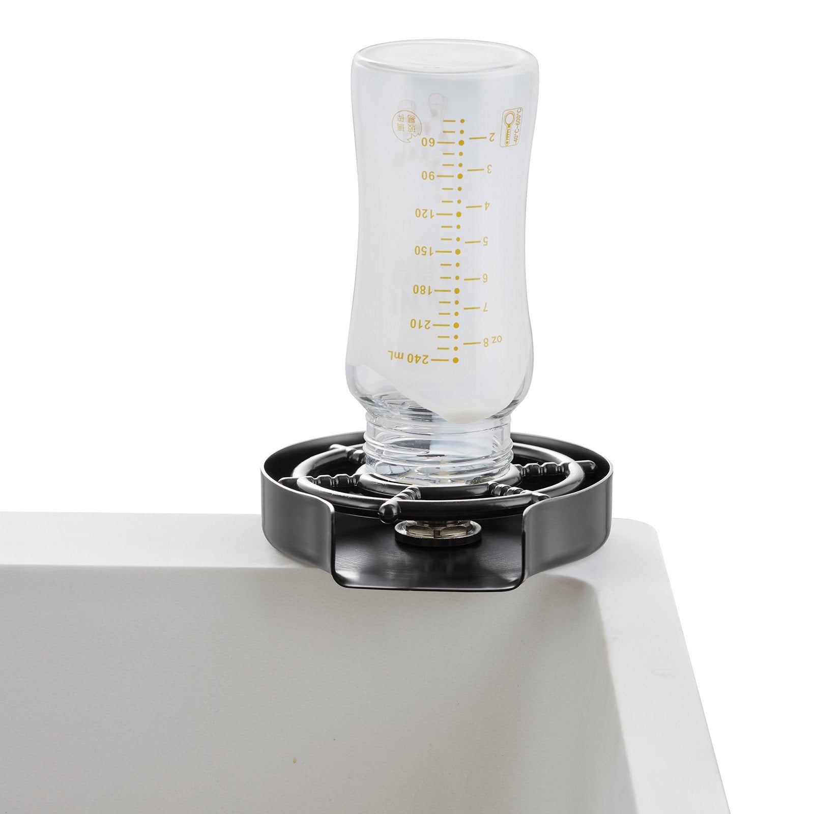 Glass Rinser 10-Hole 360 Rotating Stainless Steel Washer ABS Cup Holder V952-TMAZSXBQ304BO2L89V0