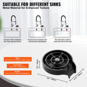 Glass Rinser, 10 Powerful Spraying Jets Rotating Cup Rinser for Sink, Wearproof ABS Kitchen Sink Faucet Cup V952-TMAZSXBQABSDD1Q4LV0