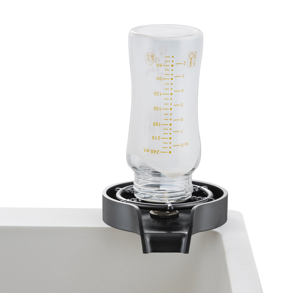 Glass Rinser, 10 Powerful Spraying Jets Rotating Cup Rinser for Sink, Wearproof ABS Kitchen Sink Faucet Cup V952-TMAZSXBQABSDD1Q4LV0