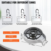 Glass Rinser 10 Spraying Jets 360 degrees Rotating ABS Cup Washer & Cup Holder V952-TMAZSXBQDGAB0VOAUV0