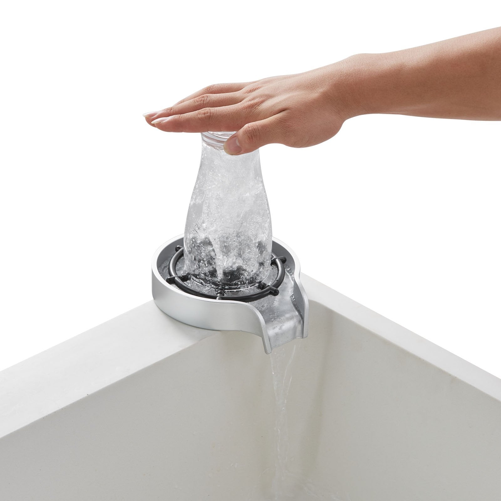 Glass Rinser 10 Spraying Jets 360 degrees Rotating ABS Cup Washer & Cup Holder V952-TMAZSXBQDGAB0VOAUV0