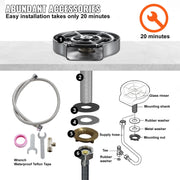 Glass Rinser 10-Hole Rotating Stainless Steel Washer ABS Cup Holder V952-TMAZSXBQLSN3YMGJJV0