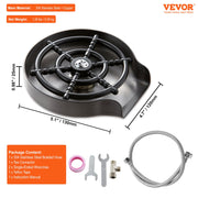 Glass Rinser 10-Hole Rotating Stainless Steel Washer ABS Cup Holder V952-TMAZSXBQLSN3YMGJJV0