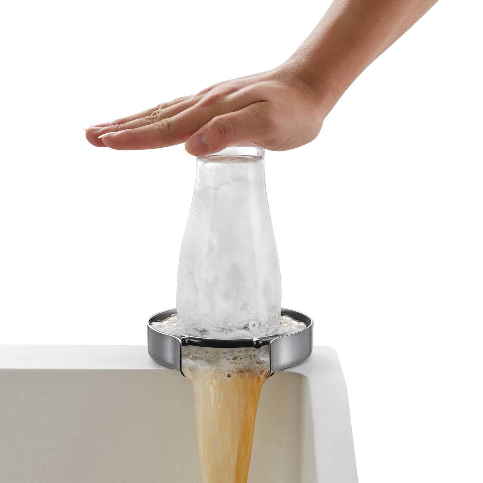 Glass Rinser 10-Hole Rotating Stainless Steel Washer ABS Cup Holder V952-TMAZSXBQLSN3YMGJJV0