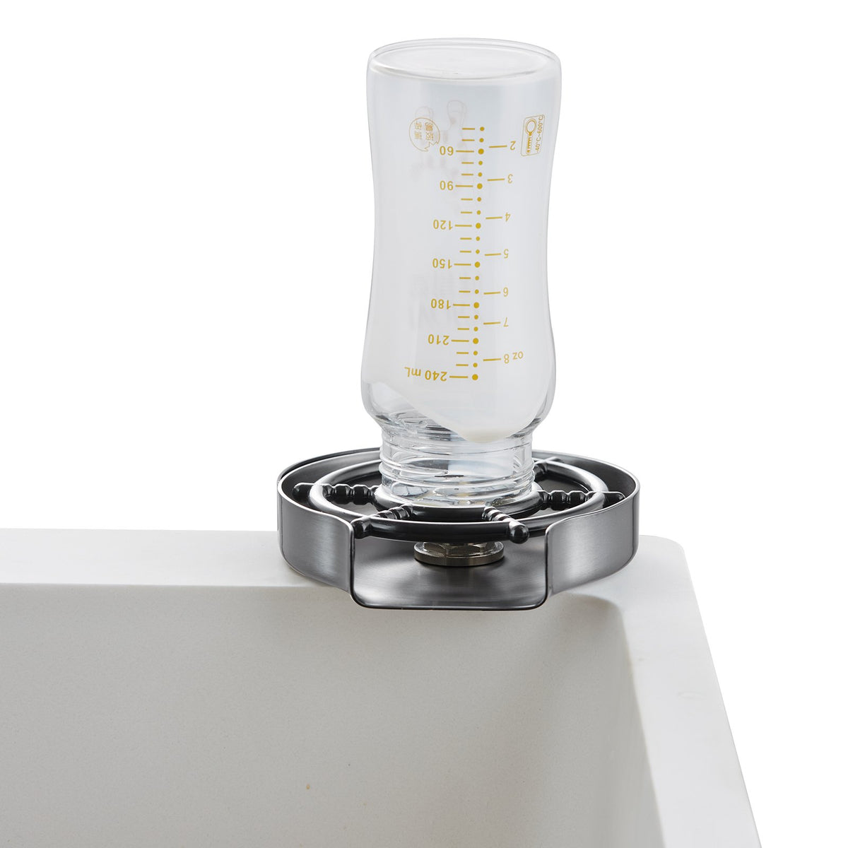 Glass Rinser 10-Hole Rotating Stainless Steel Washer ABS Cup Holder V952-TMAZSXBQLSN3YMGJJV0
