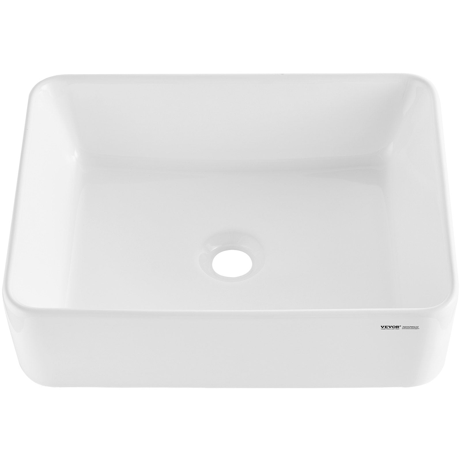 Modern Ceramic Vessel Sink 48x37cm Bathroom Vanity Bowl Countertop White V952-TMSCTCJX4837PYW3KV0