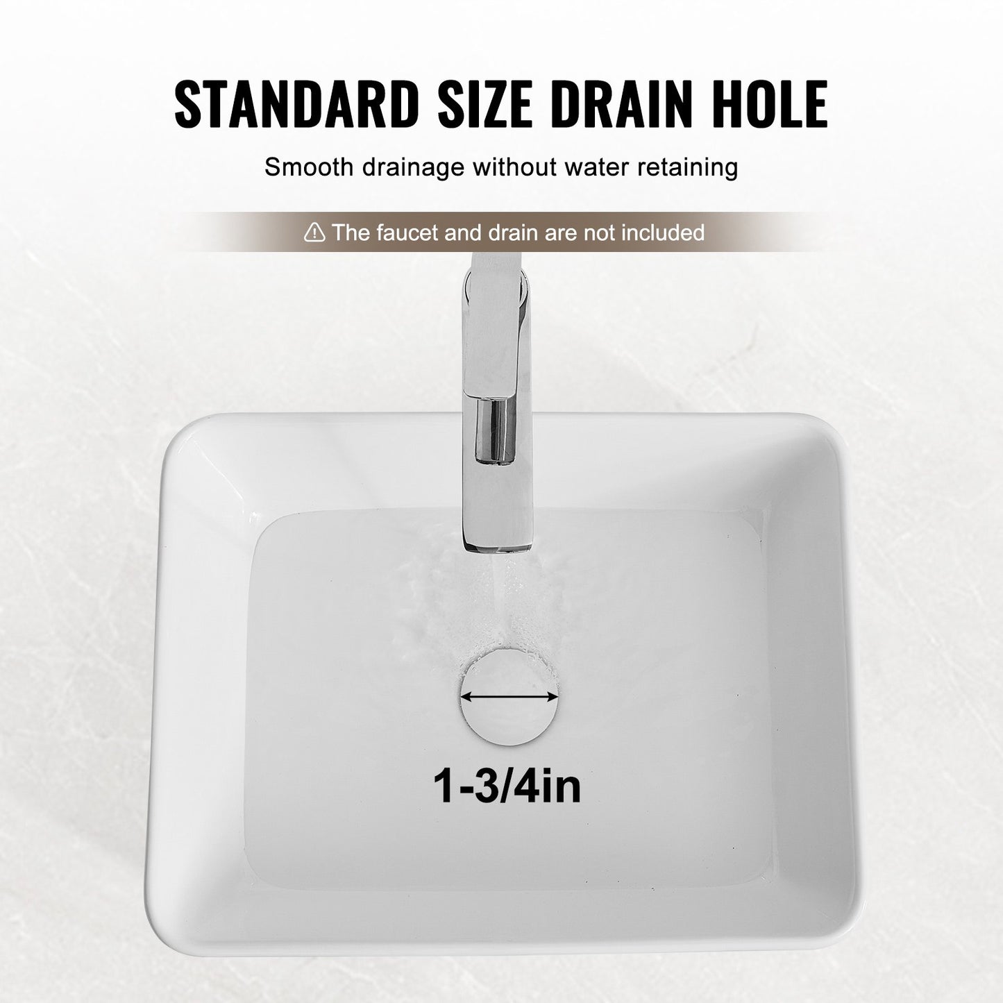 Modern Ceramic Vessel Sink 48x37cm Bathroom Vanity Bowl Countertop White V952-TMSCTCJX4837PYW3KV0