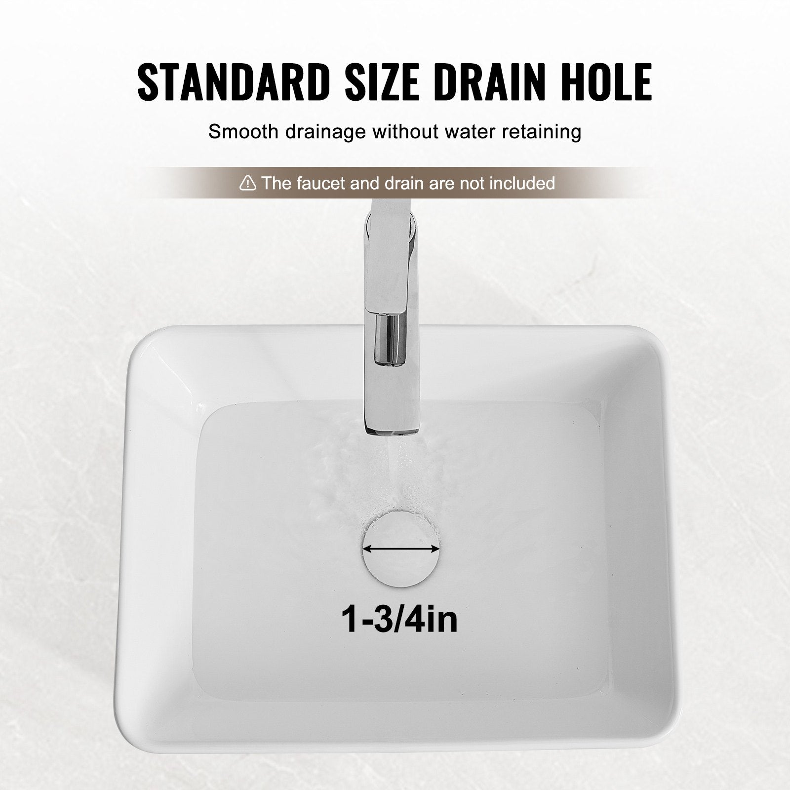 Modern Ceramic Vessel Sink 48x37cm Bathroom Vanity Bowl Countertop White V952-TMSCTCJX4837PYW3KV0