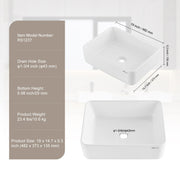 Modern Ceramic Vessel Sink 48x37cm Bathroom Vanity Bowl Countertop White V952-TMSCTCJX4837PYW3KV0