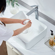 Modern Ceramic Vessel Sink 48x37cm Bathroom Vanity Bowl Countertop White V952-TMSCTCJX4837PYW3KV0