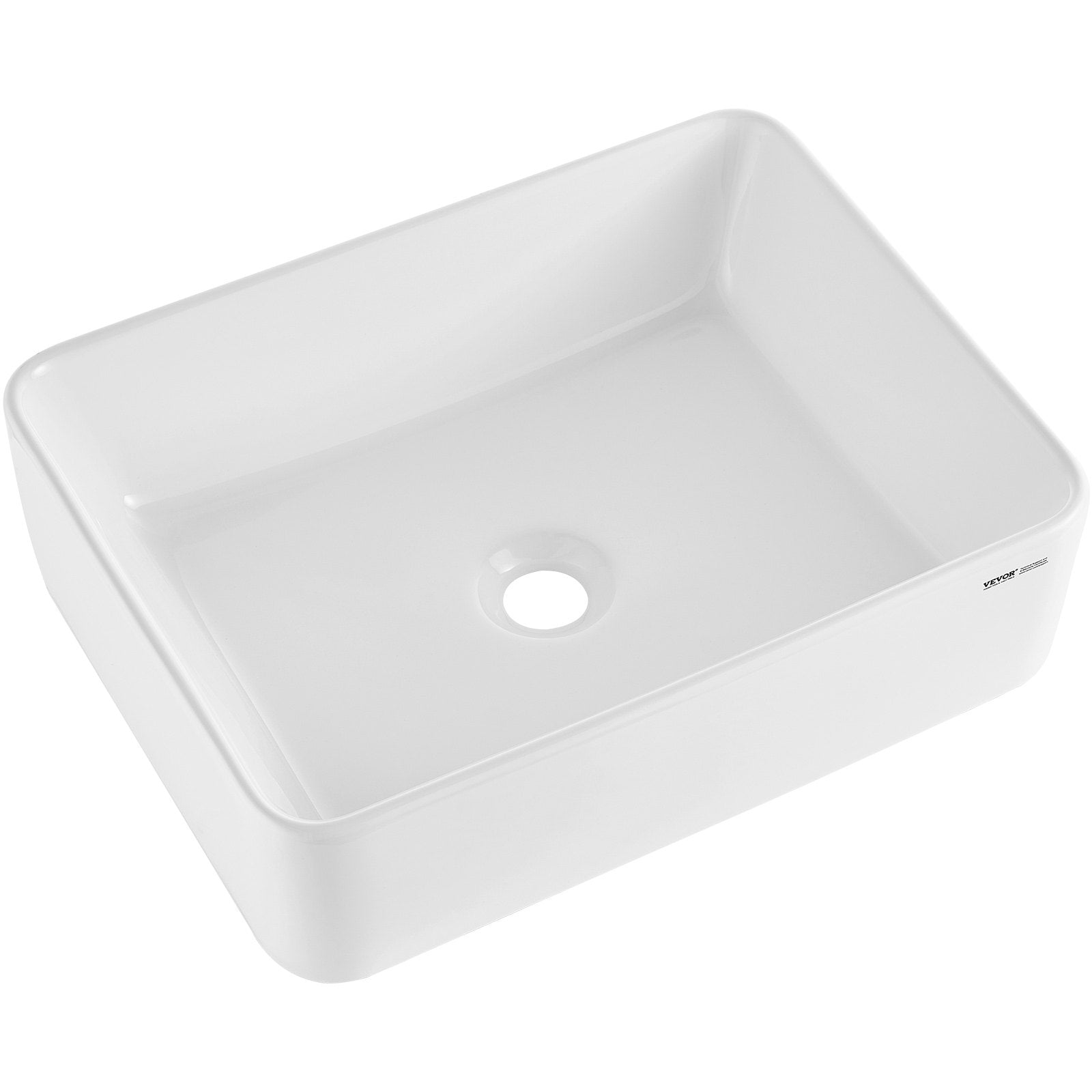 Modern Ceramic Vessel Sink 48x37cm Bathroom Vanity Bowl Countertop White V952-TMSCTCJX4837PYW3KV0