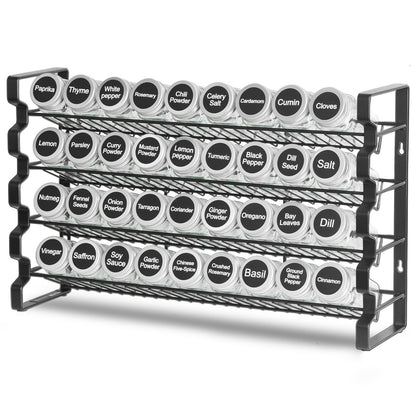 Spice Rack Organizer for Cabinet, Spice Organizer with 36 Empty Spice Jars, Lids, Spice Labels, and Funnel V952-TMSDLJTZCF36S586YV0