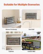 Spice Rack Organizer for Cabinet, Spice Organizer with 36 Empty Spice Jars, Lids, Spice Labels, and Funnel V952-TMSDLJTZCF36S586YV0