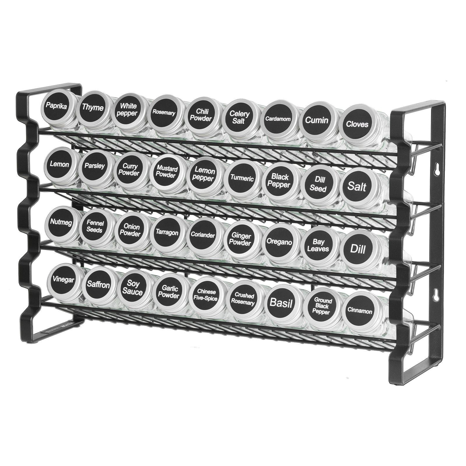 Spice Rack Organizer for Cabinet, Spice Organizer with 36 Empty Spice Jars, Lids, Spice Labels, and Funnel V952-TMSDLJTZCF36S586YV0