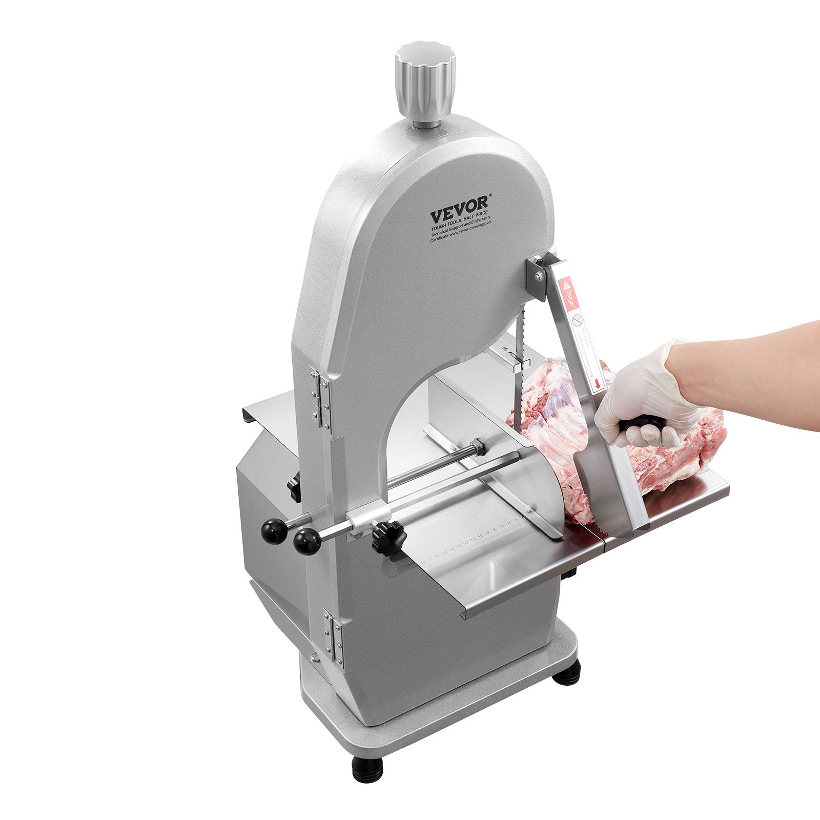 Commercial Electric Meat Bandsaw, 1800W Stainless Steel Countertop Bone Sawing Machine, 380 x 485 mm V952-TMSJGJ2200WLQU3B4V3