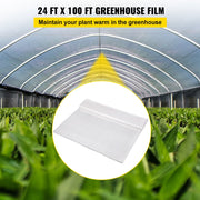 Greenhouse Film, 24\' x 100\' Greenhouse Plastic Sheeting, 6 mil Thickness Suncover Greenhouse, Clear V952-TMWSM24FT100FS1KWV0