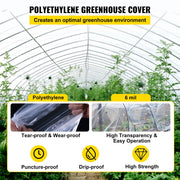 Greenhouse Film, 24\' x 100\' Greenhouse Plastic Sheeting, 6 mil Thickness Suncover Greenhouse, Clear V952-TMWSM24FT100FS1KWV0