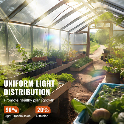 Greenhouse Plastic Sheeting 7.6 x 7.6 m, 6 Mil Thickness Clear Greenhouse Film, Polyethylene Film 4 Year UV V952-TMWSM2525YCTVR8ESV0
