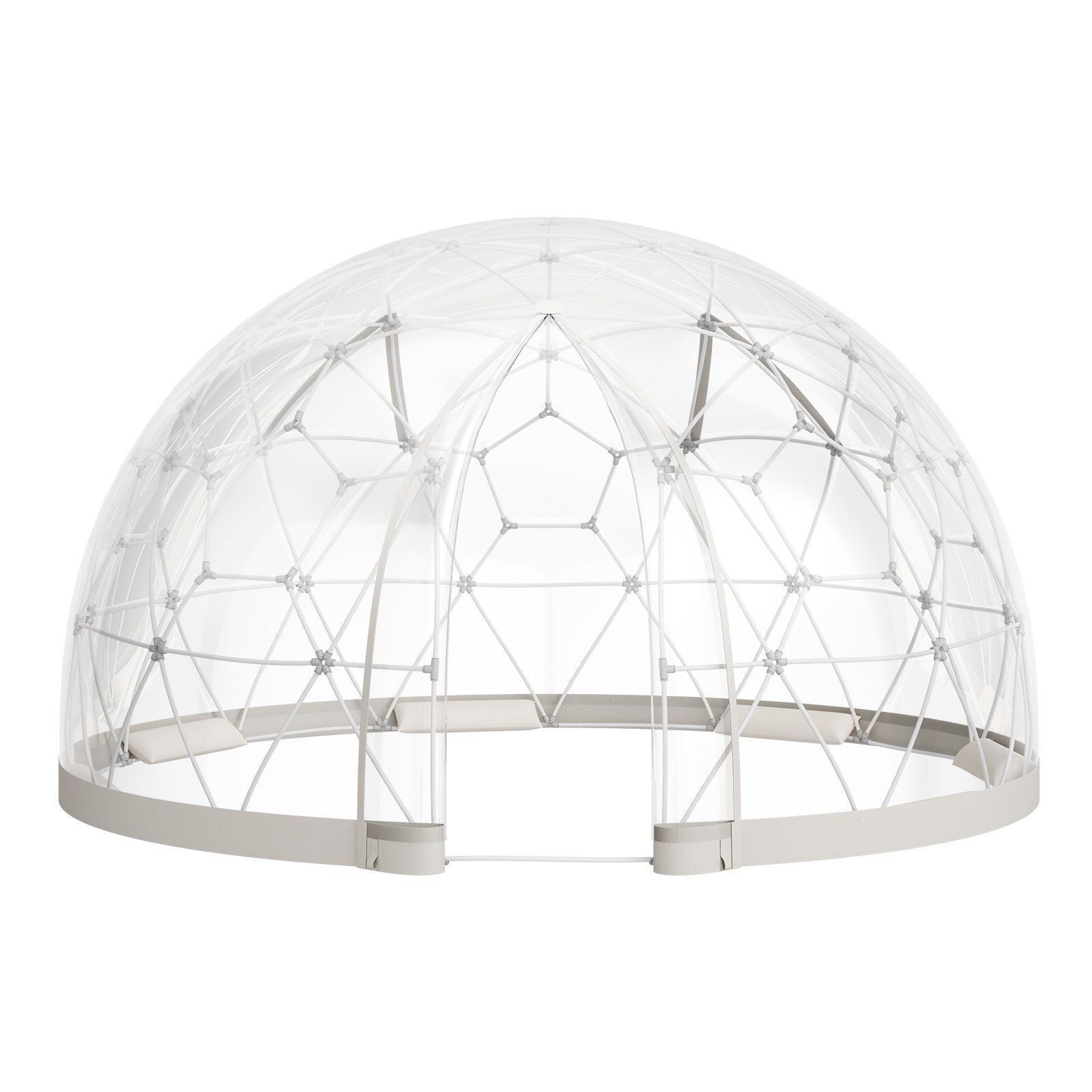 Garden Dome Tent, 3.6 x 2.2 m Outdoor Clear Bubble Tent for 4-7 Person, Weatherproof Geodesic Dome Greenhouse V952-TMXKZP12YCPV91GAO001V0