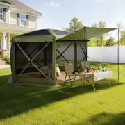 Pop up Gazebo Screen Tent, 3x3 m Large 6-Sided Camping Canopy Tent with Removable Top & Carry Bag, Quick-Set V952-TMZPXKTMK6M1M7EVT001V0
