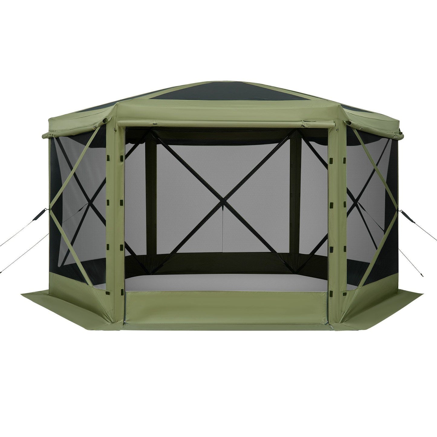 Pop up Gazebo Screen Tent, 3x3 m Large 6-Sided Camping Canopy Tent with Removable Top & Carry Bag, Quick-Set V952-TMZPXKTMK6M1M7EVT001V0