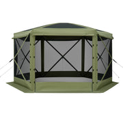Pop up Gazebo Screen Tent, 3x3 m Large 6-Sided Camping Canopy Tent with Removable Top & Carry Bag, Quick-Set V952-TMZPXKTMK6M1M7EVT001V0