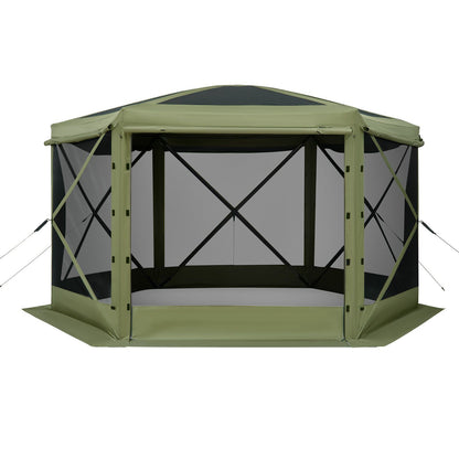Pop up Gazebo Screen Tent, 3x3 m Large 6-Sided Camping Canopy Tent with Removable Top & Carry Bag, Quick-Set V952-TMZPXKTMK6M1M7EVT001V0