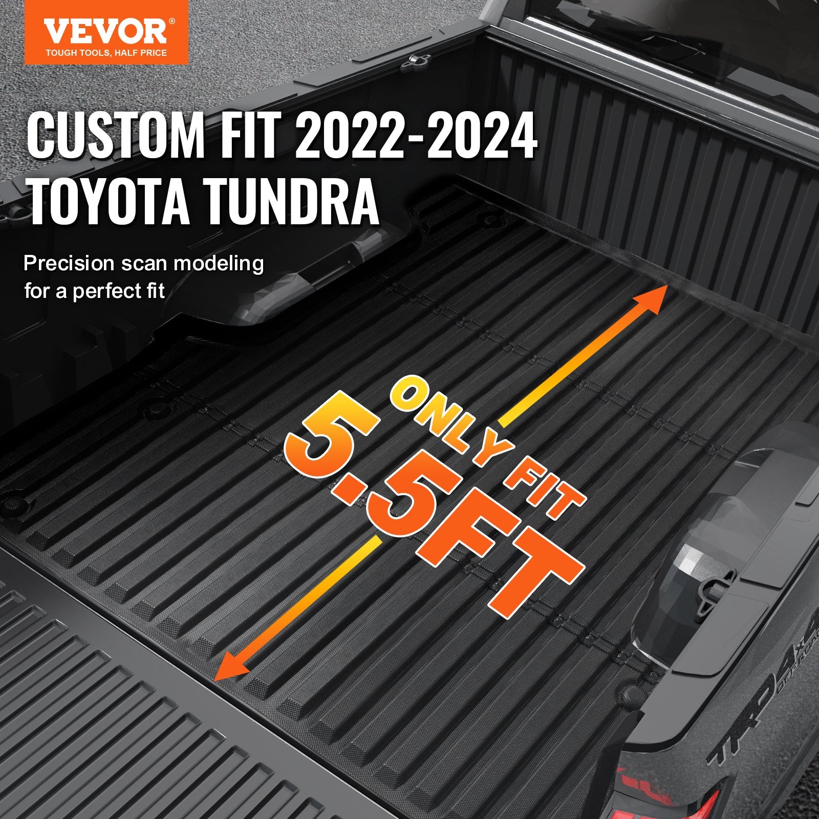 Truck Bed Mat Fit 2022-2024 Toyota Tundra TPE Truck Bed Liner Accessories V952-TPEKCCCDTPEF0B7OOV0