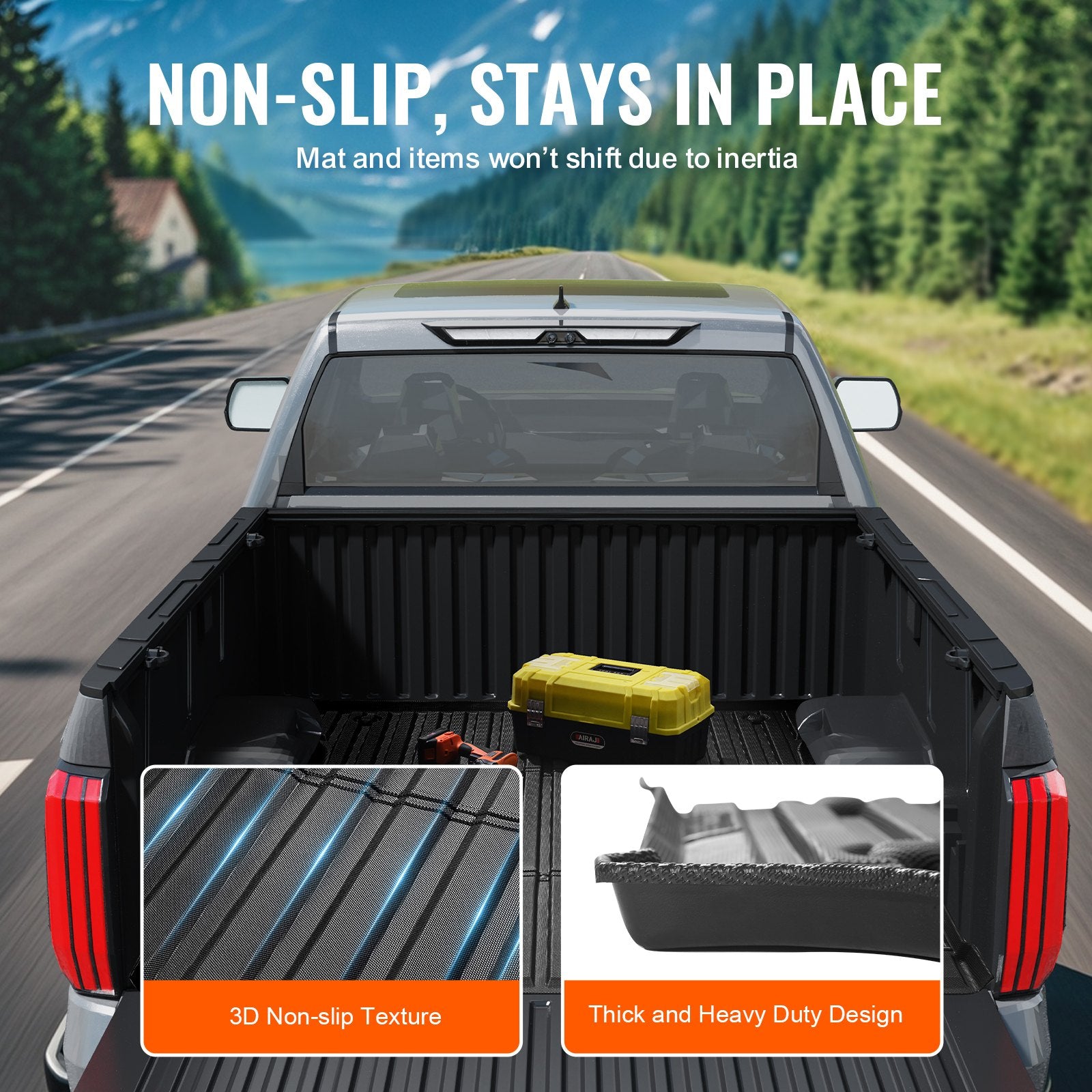 Truck Bed Mat Fit 2022-2024 Toyota Tundra TPE Truck Bed Liner Accessories V952-TPEKCCCDTPEF0B7OOV0