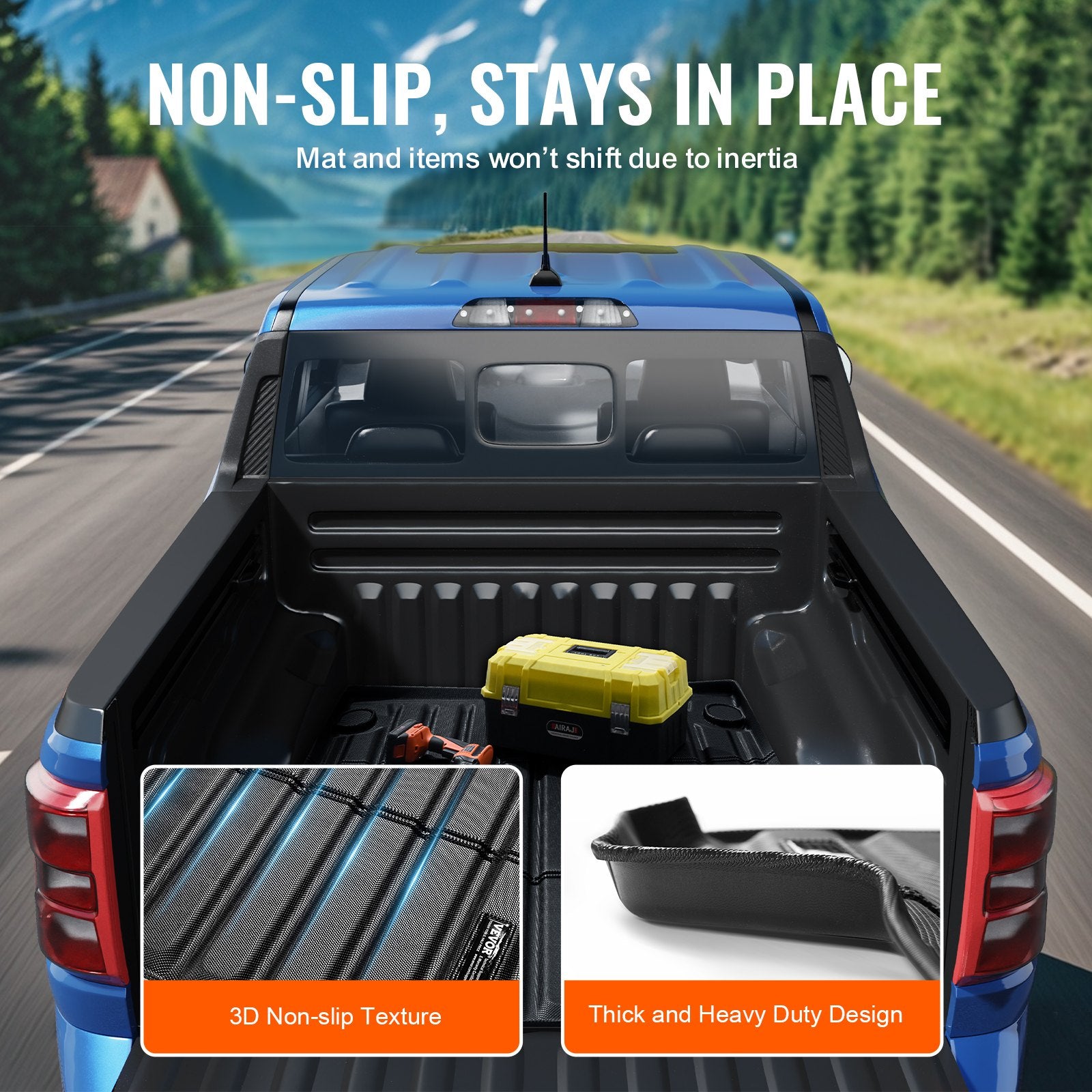 Truck Bed Mat Fit 2022-2024 Ford Maverick TPE Truck Bed Liner Accessories V952-TPEKCCCDTPEF70ESXV0