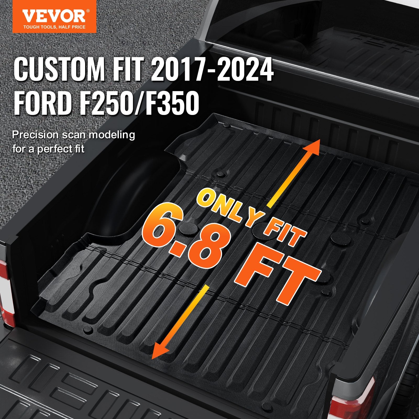 Truck Bed Mat Fit 2017-2024 Ford F250/F350 TPE Truck Bed Liner Accessories V952-TPEKCCCDTPEFE2RWLV0