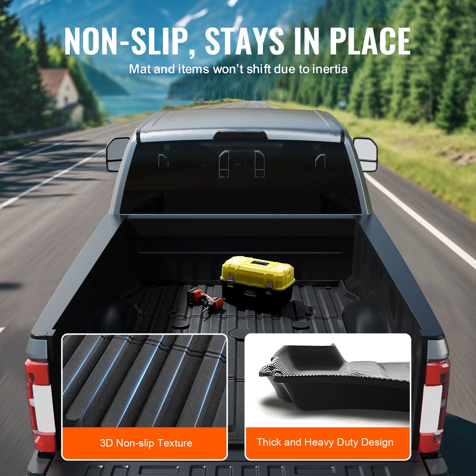 Truck Bed Mat Fit 2017-2024 Ford F250/F350 TPE Truck Bed Liner Accessories V952-TPEKCCCDTPEFE2RWLV0