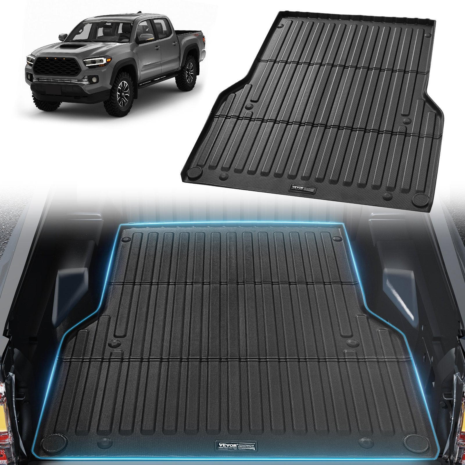 Truck Bed Mat Fit 2005-2023 Toyota Tacoma TPE Truck Bed Liner Accessories V952-TPEKCCCDTPEFF55UGV0