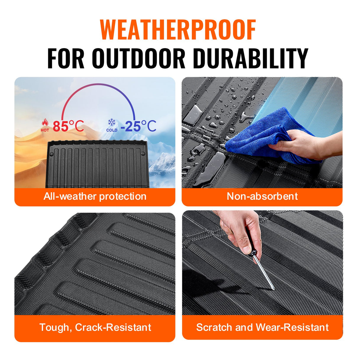 Truck Bed Mat Fit 2005-2023 Toyota Tacoma TPE Truck Bed Liner Accessories V952-TPEKCCCDTPEFF55UGV0