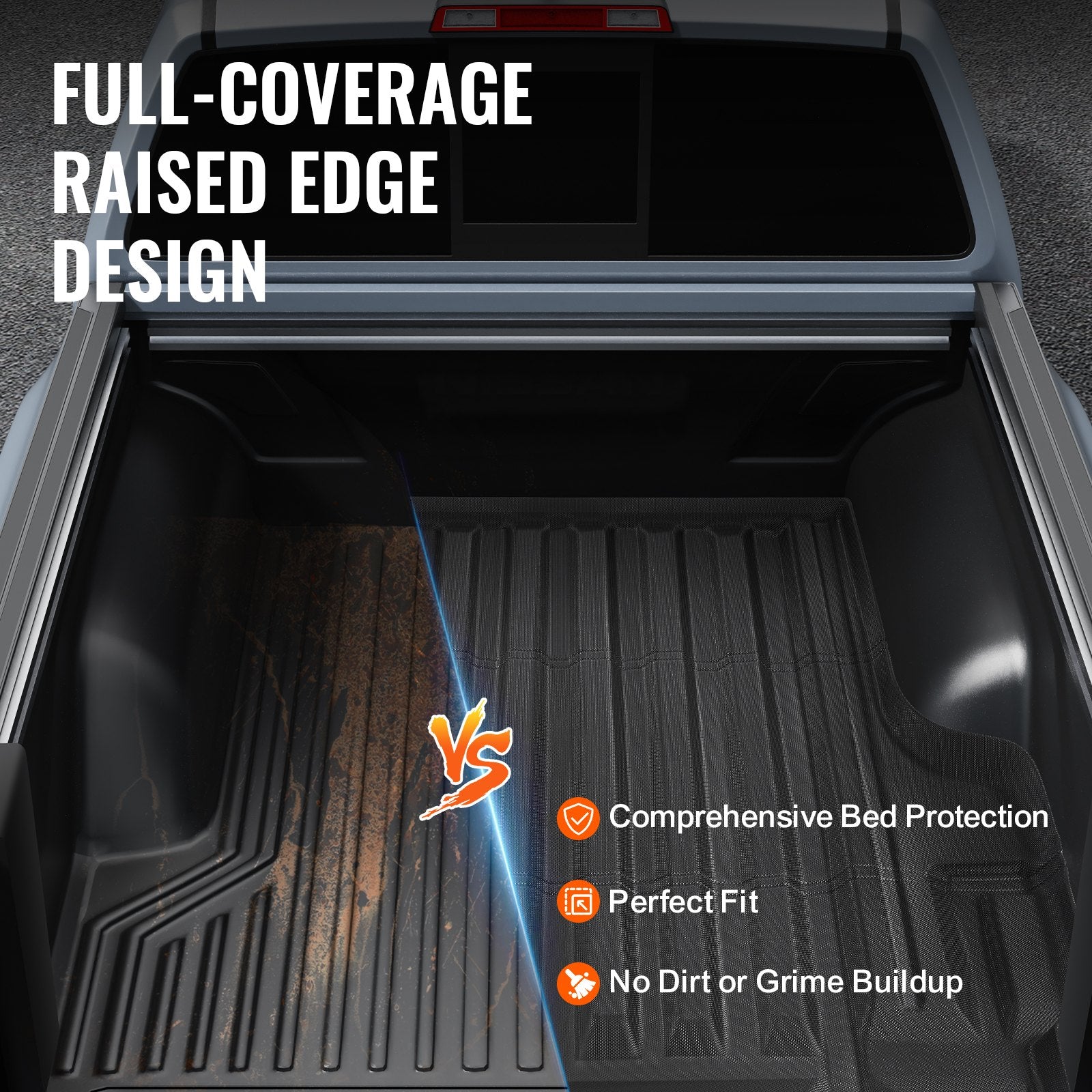 Truck Bed Mat Fit 2022-2024 Nissan Frontier TPE Truck Bed Liner Accessory V952-TPEKCCCDTPERAC64QV0