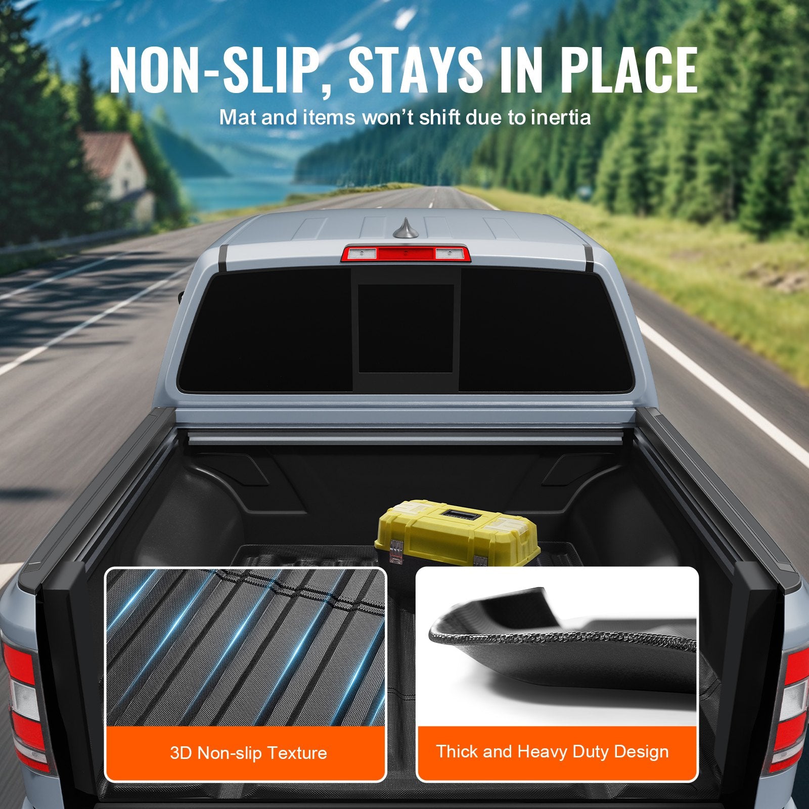 Truck Bed Mat Fit 2022-2024 Nissan Frontier TPE Truck Bed Liner Accessory V952-TPEKCCCDTPERAC64QV0