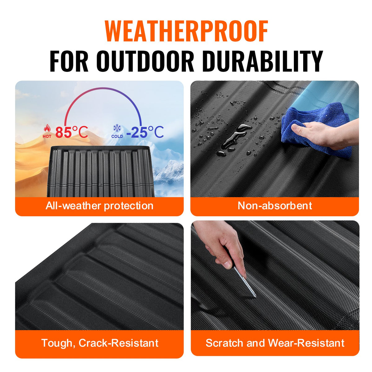 Truck Bed Mat Fit 2022-2024 Nissan Frontier TPE Truck Bed Liner Accessory V952-TPEKCCCDTPERAC64QV0