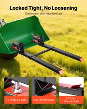 Pallet Forks, 1814 kg Clamp on Pallet Forks, 149 cm Total Length Heavy-Duty Tractor Fork with Adjustable V952-TPHCKDJK60INXOZ1G001V0
