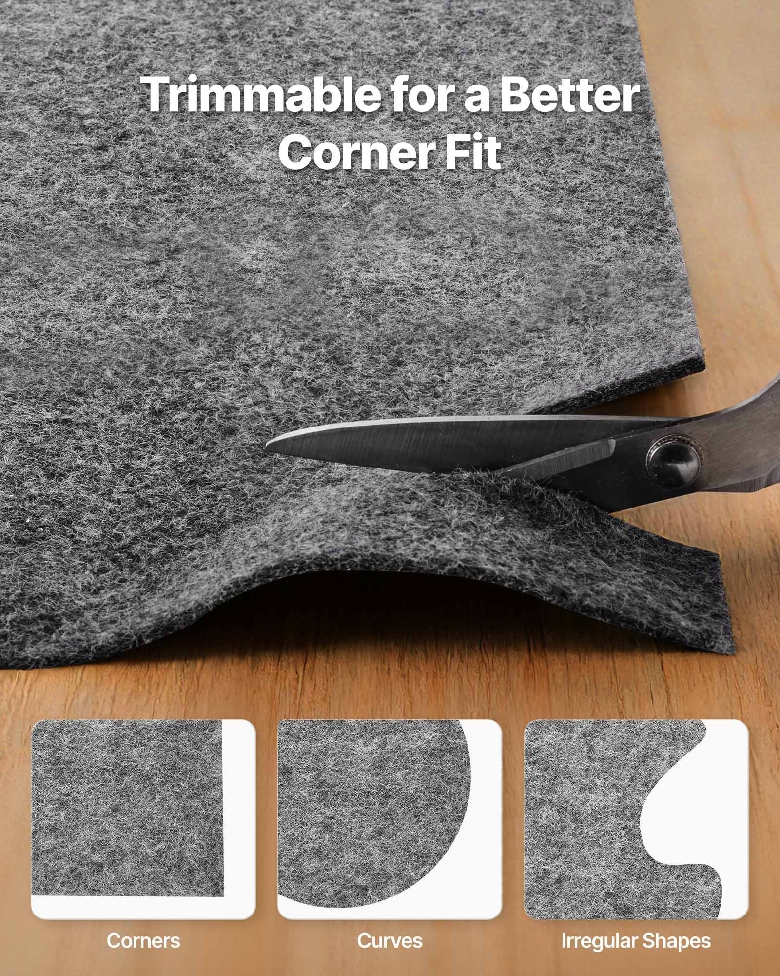 Rug Pad 2.44 x 3.05 m, Non-slip Carpet Area Pad, Rug Mat Padding with Dual Surface Felt Cushion & Rubber V952-TPRDTD810FT0F01B4001V0