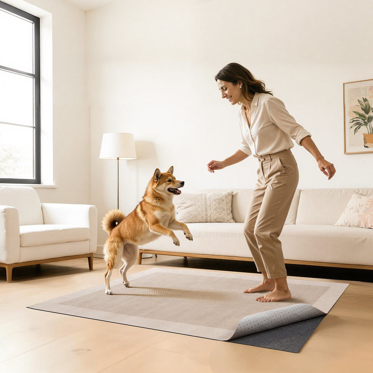 Rug Pad 2.44 x 3.05 m, Non-slip Carpet Area Pad, Rug Mat Padding with Dual Surface Felt Cushion & Rubber V952-TPRDTD810FT0F01B4001V0